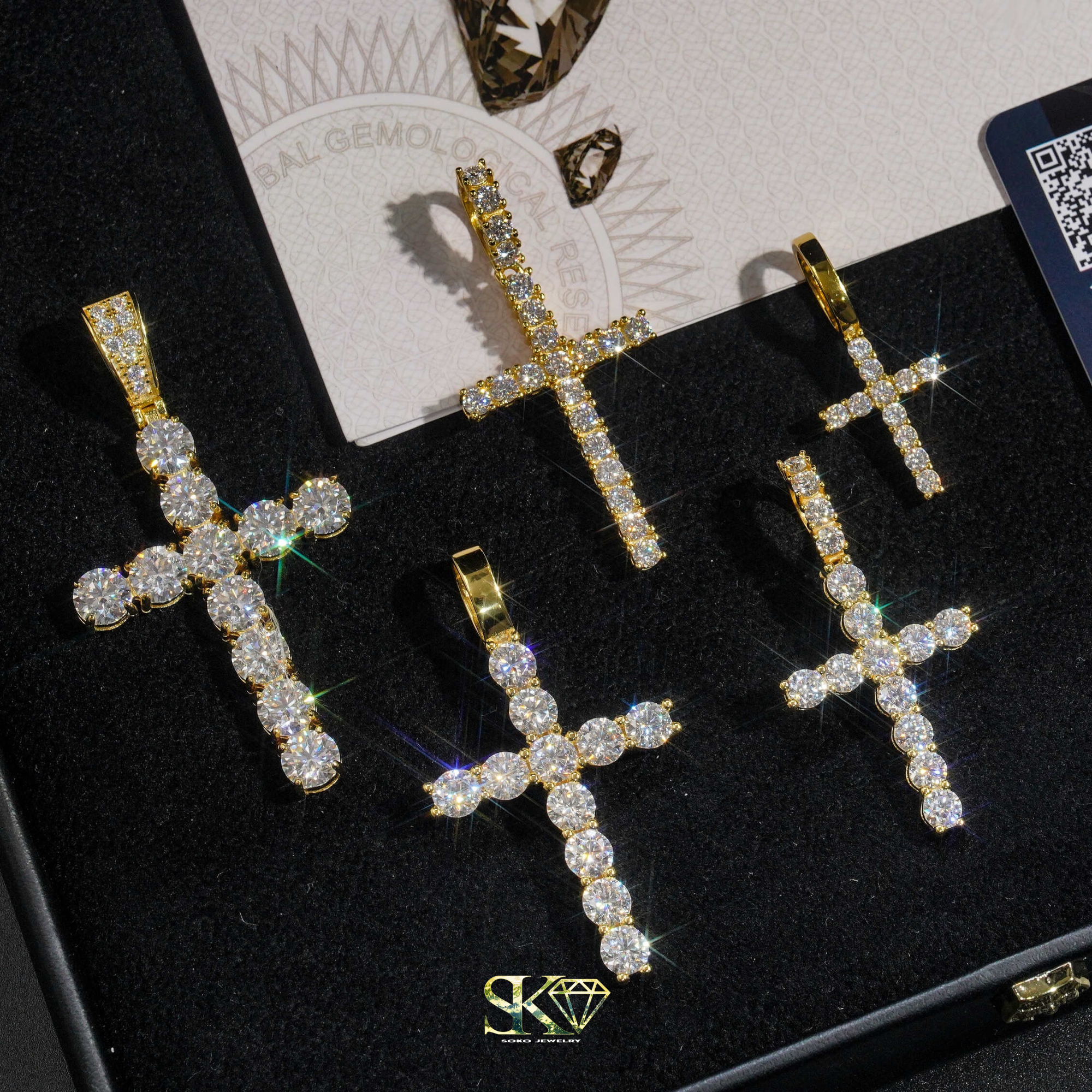 Tennis Pendant in S925 Silver with VVS Moissanite