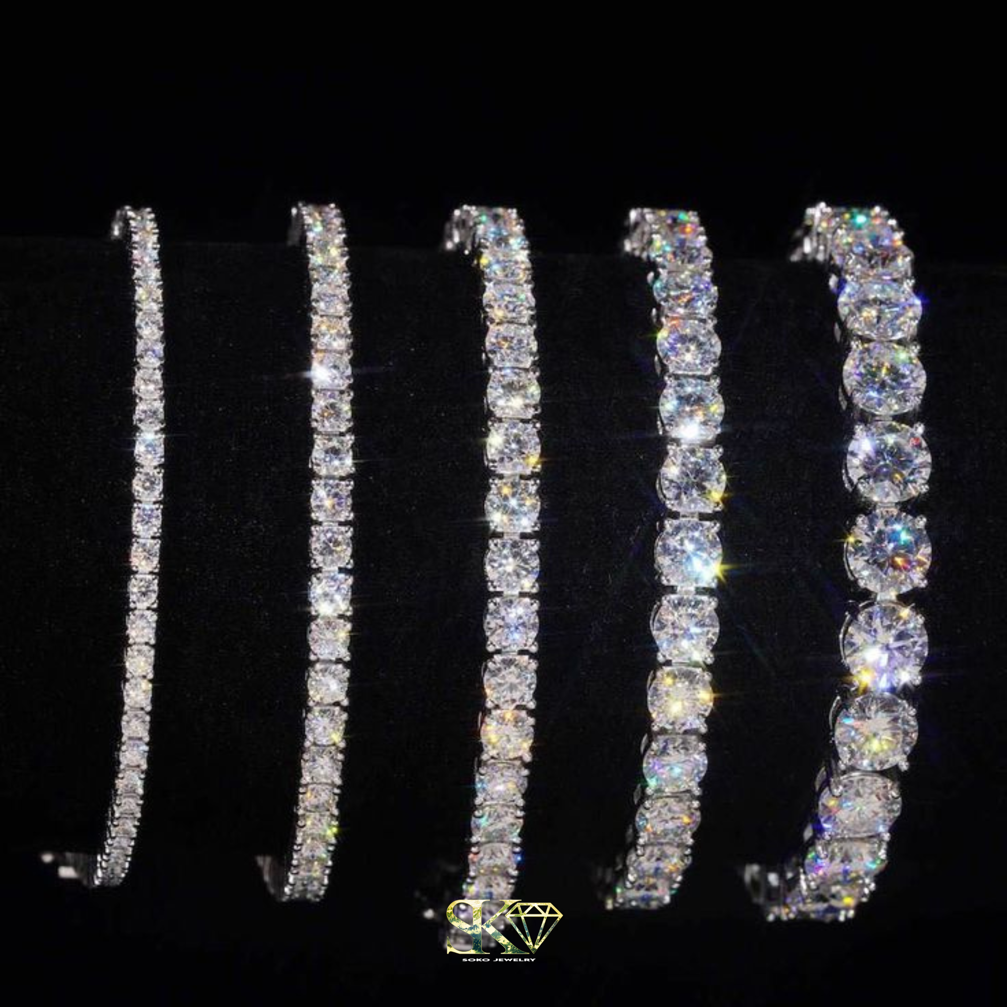 Tennis Bracelet in S925 Silver with VVS Moissanite